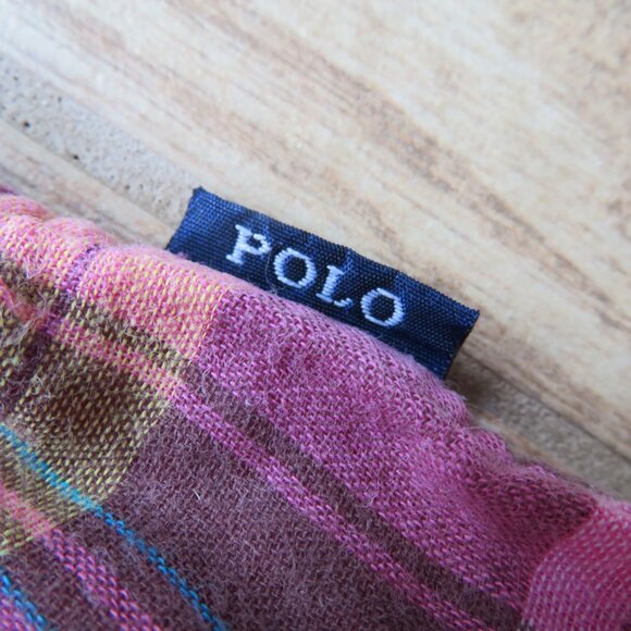 Ralph Lauren Polo Reversible Pink Plaid Snap Blouse Size S - Picture 5 of 11